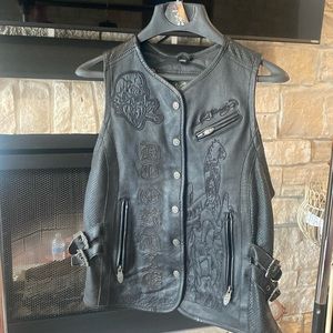 Ed Hardy Leather vest